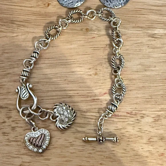 Brighton Silver Heart Necklace with Black Accent - Picture 4 of 13